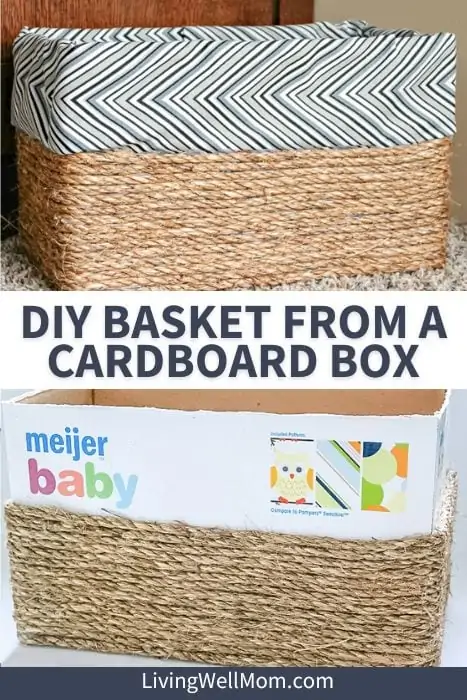 DIY Rope Basket from Old Cardboard Box - Sew Crafty Me