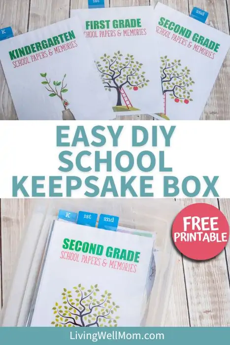 HOW TO ORGANIZE KIDS' SCHOOL KEEPSAKES AND MEMORABILIA: Easy DIY memory box  