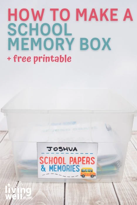 DIY school memory box pin image