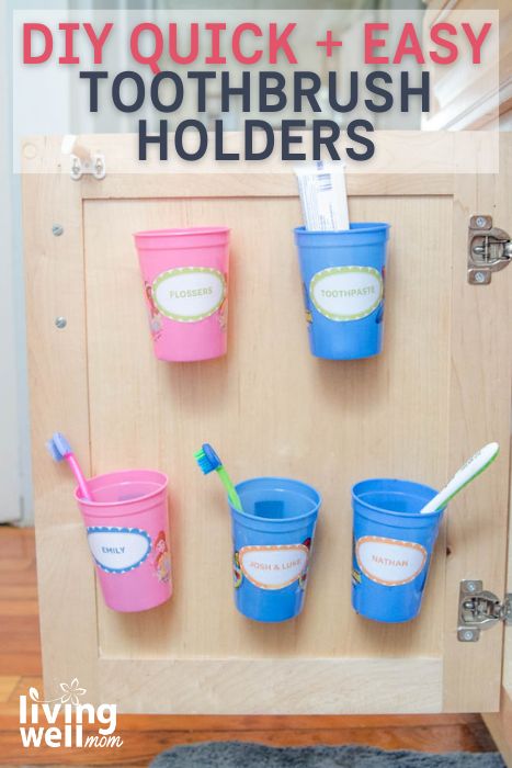 organize toothpaste & toothbrushes out of sight pin