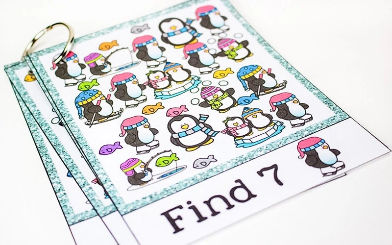 winter i-spy cards activities for toddlers