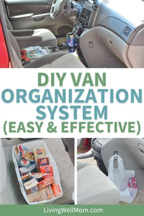 diy van organization system pinterest image