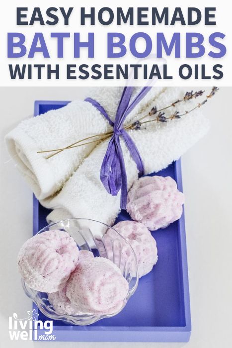 easy DIY bath bombs with essential oils pin image