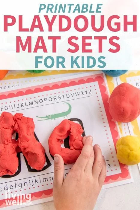 printable playdough mat sets for kids pinterest image