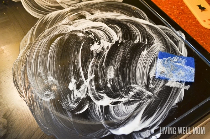 using soap and water to clean glass stovetop