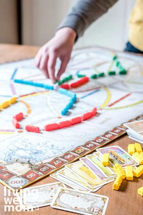child playing ticket to ride