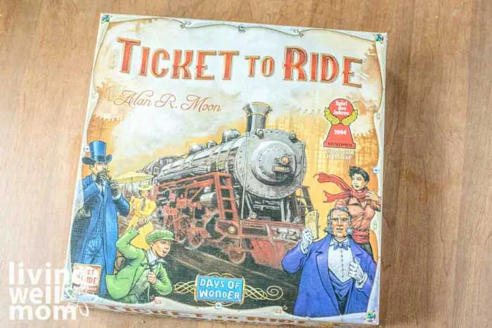 Top view of Days of Wonder's Ticket to Ride 