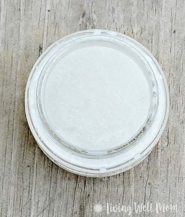solidified coconut oil in a mason jar