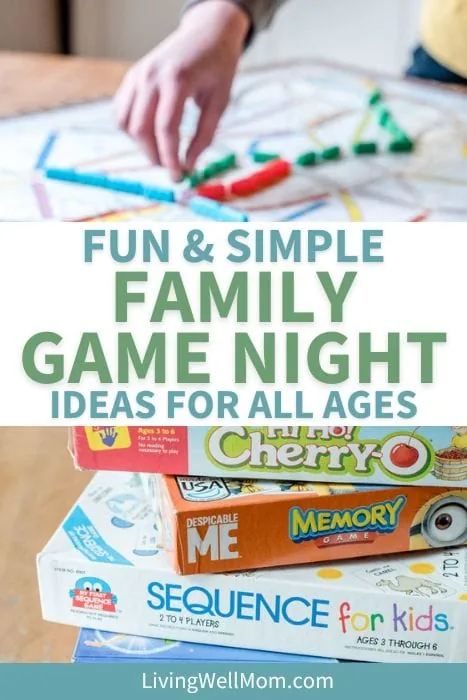 Fun & Simple Family Game Night Ideas for all ages pin