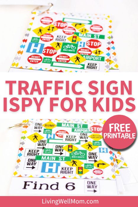 traffic sign ispy for kids pin