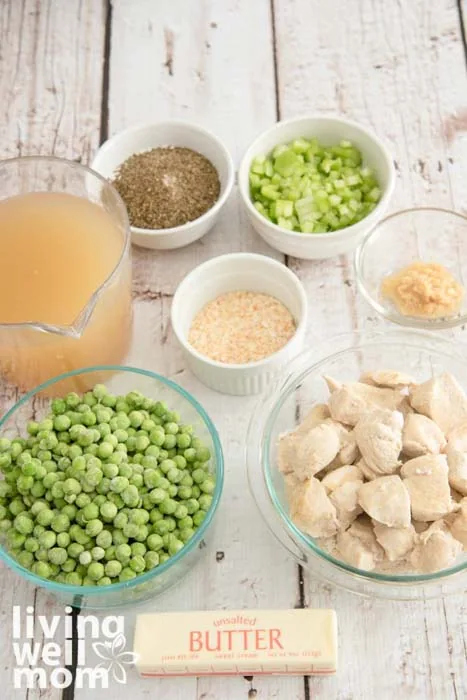 recipe ingredients in clear bowls
