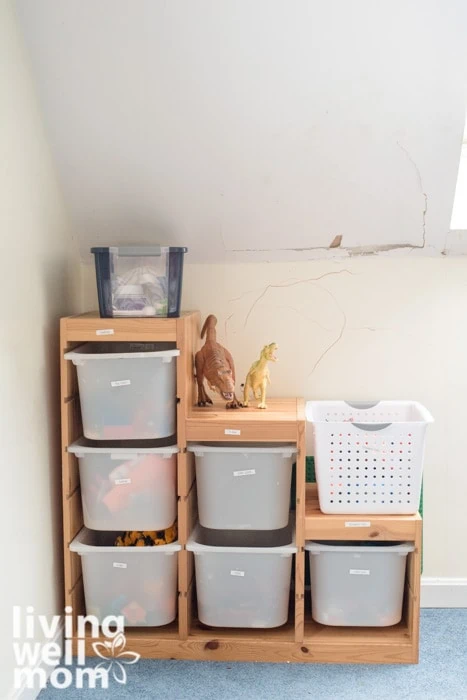 decluttered playroom space