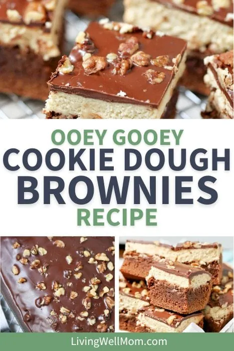 ooey gooey cookie dough brownies recipe pin