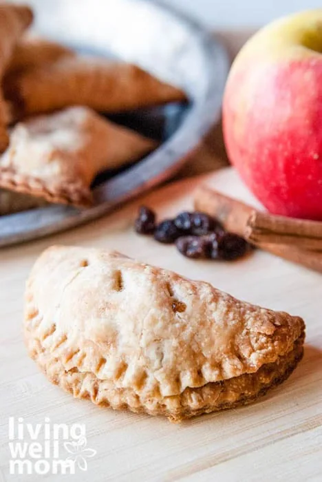 oven baked hand pie on a cutting board