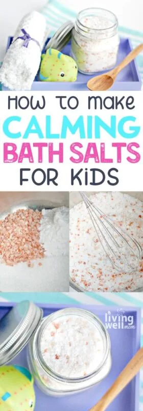 how to make calming bath salts for kids pin