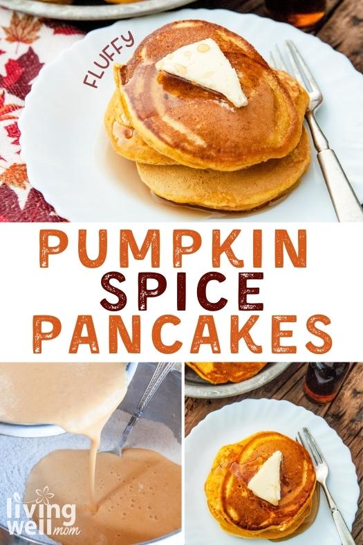 pumpkin spice pancakes collage