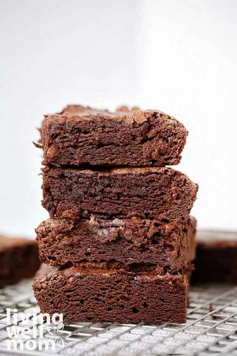 stack of avocado brownies