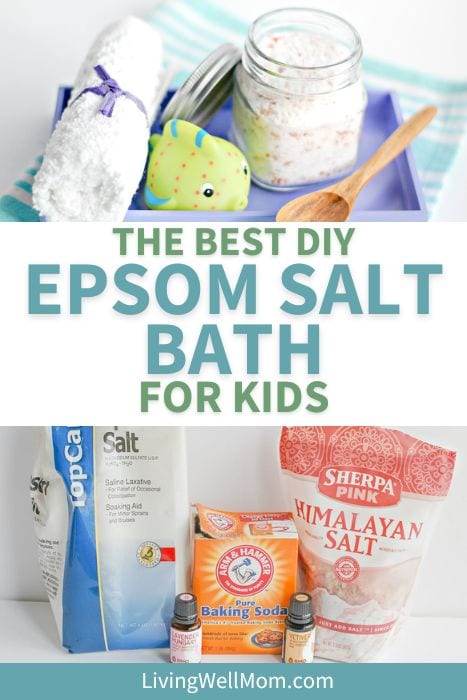 the best diy epsom salt bath for kids pinterest collage
