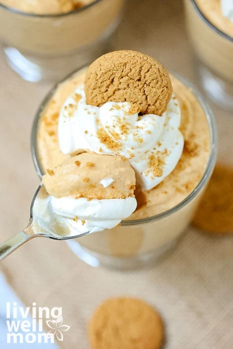 spoonful of pumpkin spice mousse