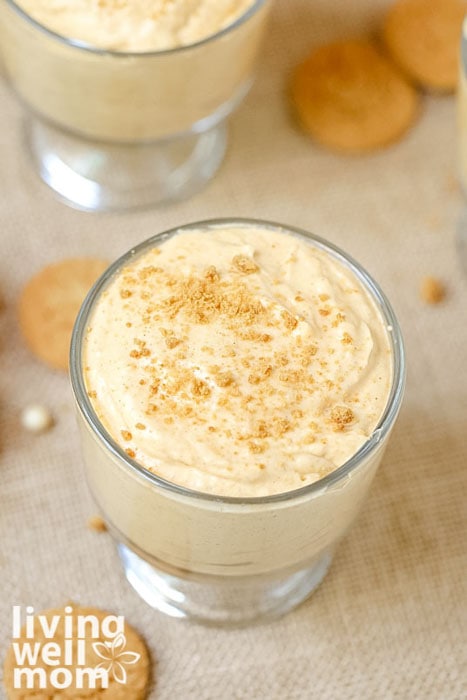 glass cup of pumpkin spice mousse