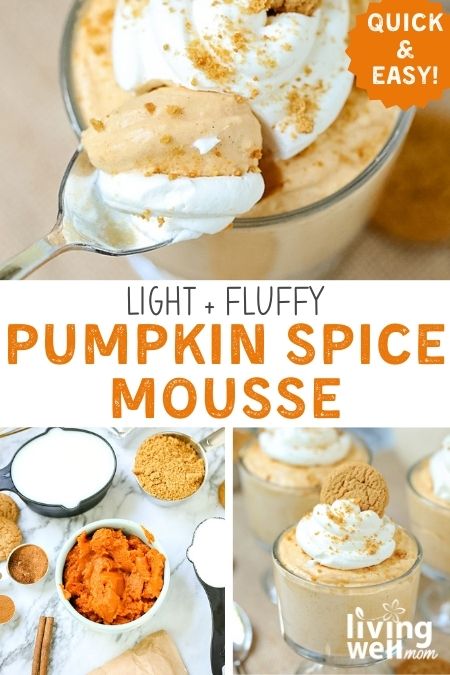 quick & easy light + fluffy pumpkin spice mousse pin