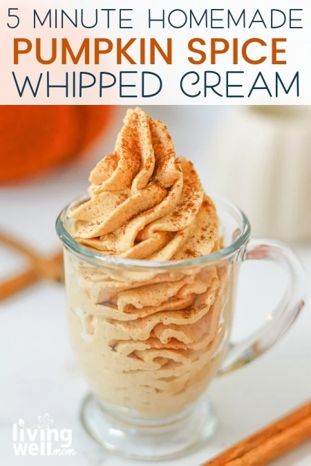 5 minute homemade pumpkin spice whipped cream
