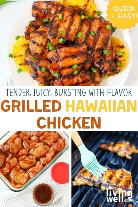 grilled Hawaiian chicken pinterest collage
