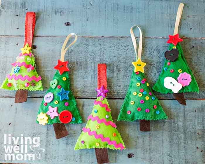 Christmas Ornament DIY kit, Felt Christmas Ornament, Kids DIY kit, Sewing  craft, Christmas craft kits