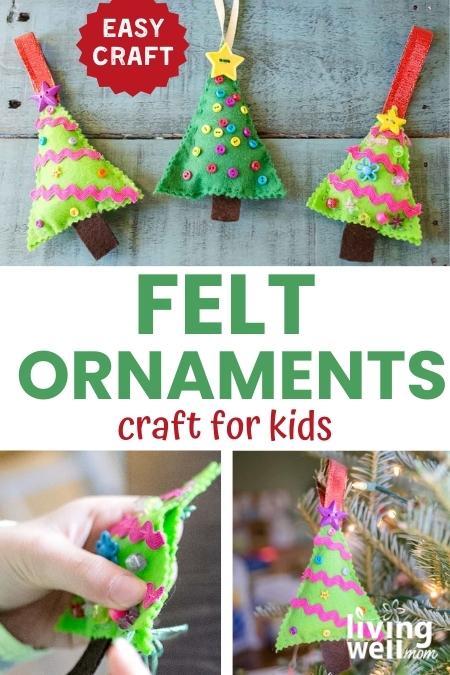 felt ornaments craft for kids pinterest collage