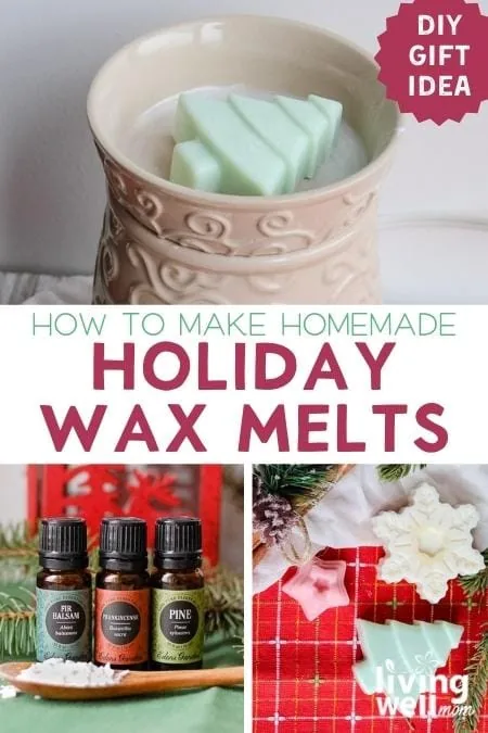 how to make homemade holiday wax melts pinterest collage