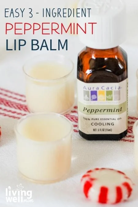 easy 3 ingredient peppermint lip balm pin