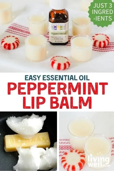 easy essential oil peppermint lip balm