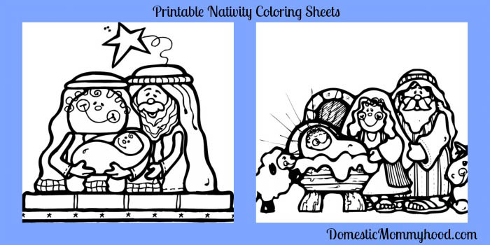 coloring pages with cute nativity scenes