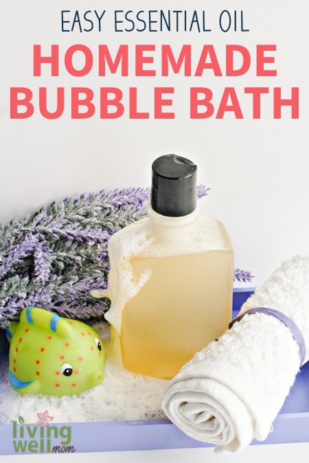 easy essential oil homemade bubble bath pin