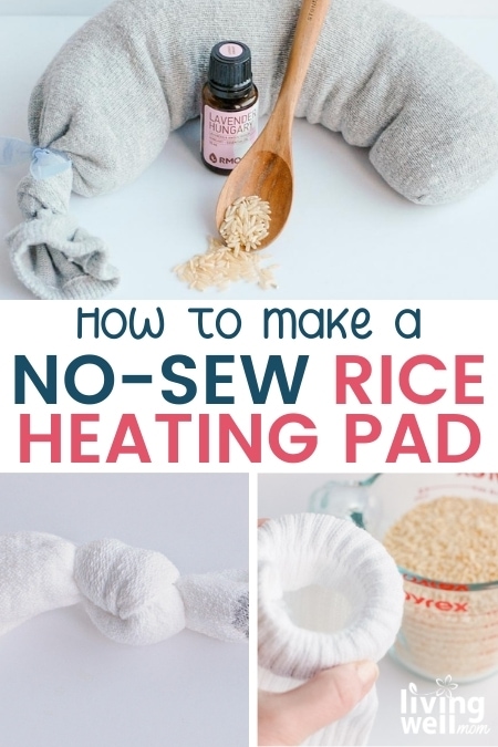 how to make a no-sew rice heating pad pin