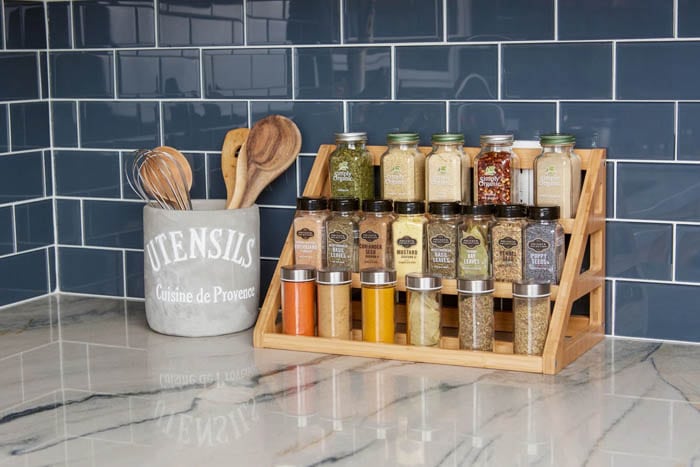 tiered wooden spice rack from Etsy