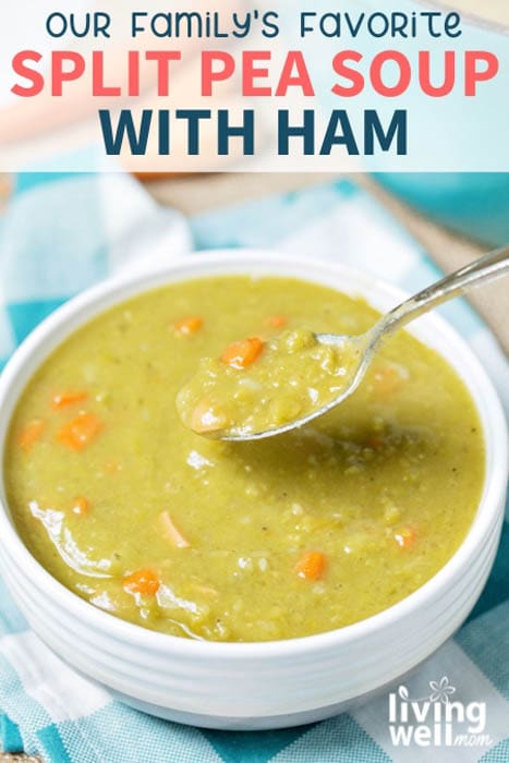 our family's favorite split pea soup with ham pin