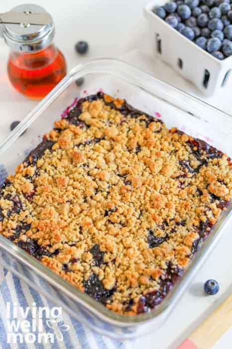 blueberry crisp recipe with healthier ingredients