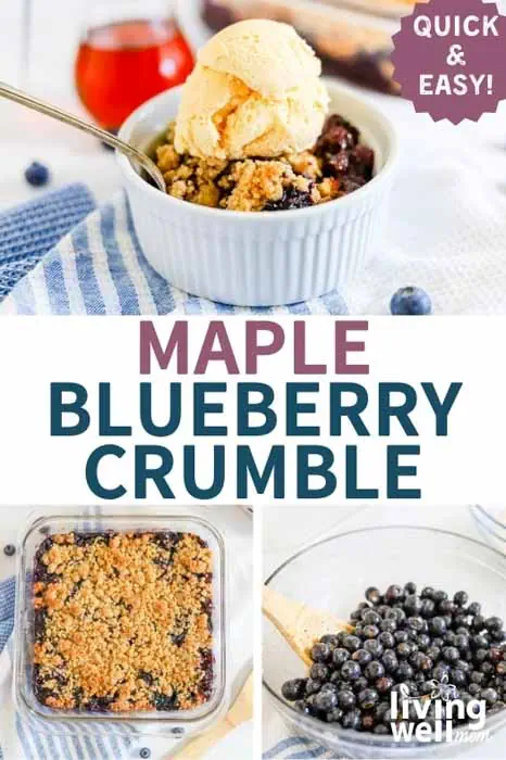 maple blueberry crumble pinterest collage