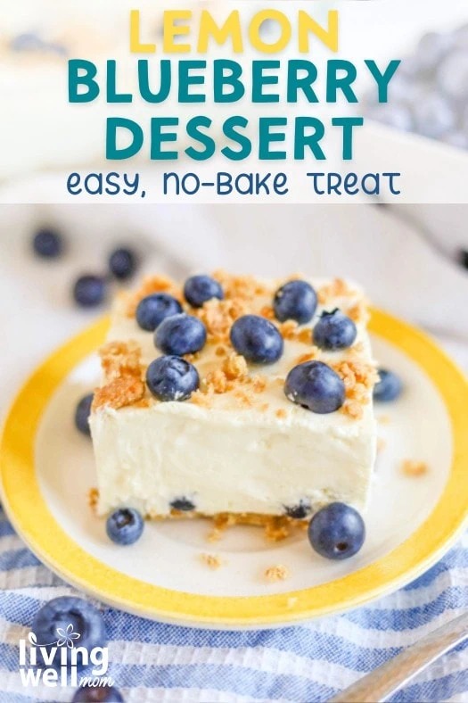 lemon blueberry dessert - easy no bake treat pin