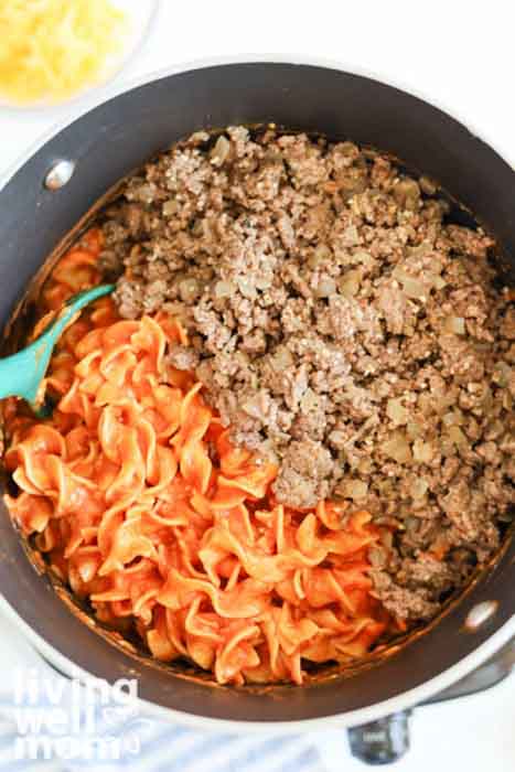 ground beef and egg noodles