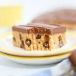 close up of cookie dough inspired no bake dessert