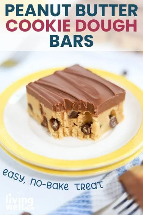 peanut butter cookie dough bar recipe pin