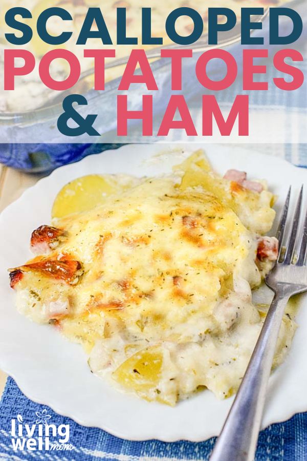 scalloped potatoes and ham pin image