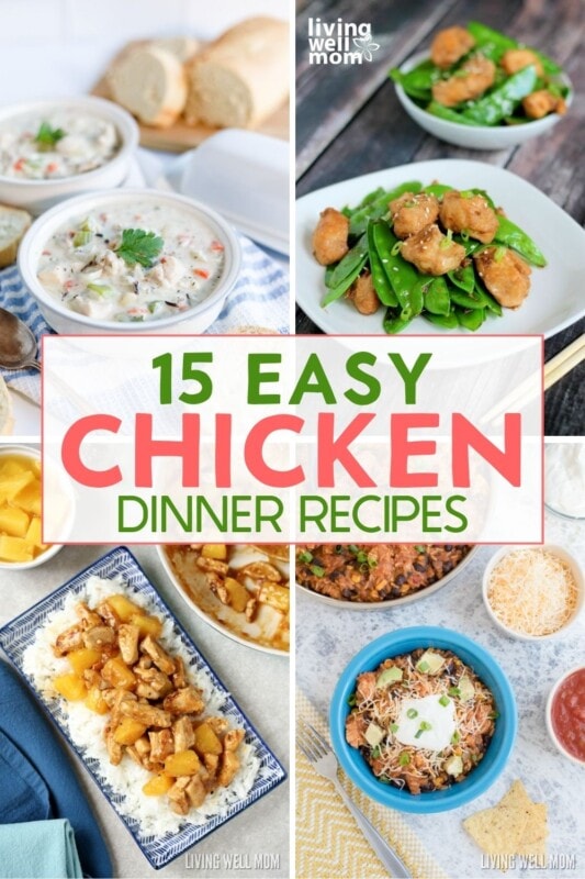 Collage of the best easy chicken dinner recipes