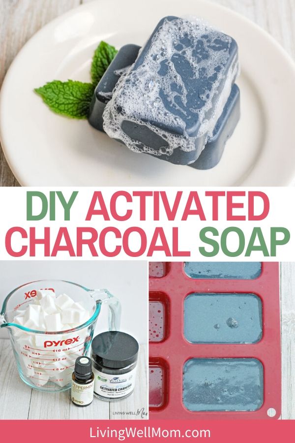 Easy DIY Charcoal Soap Bars {with Peppermint Essential Oil}