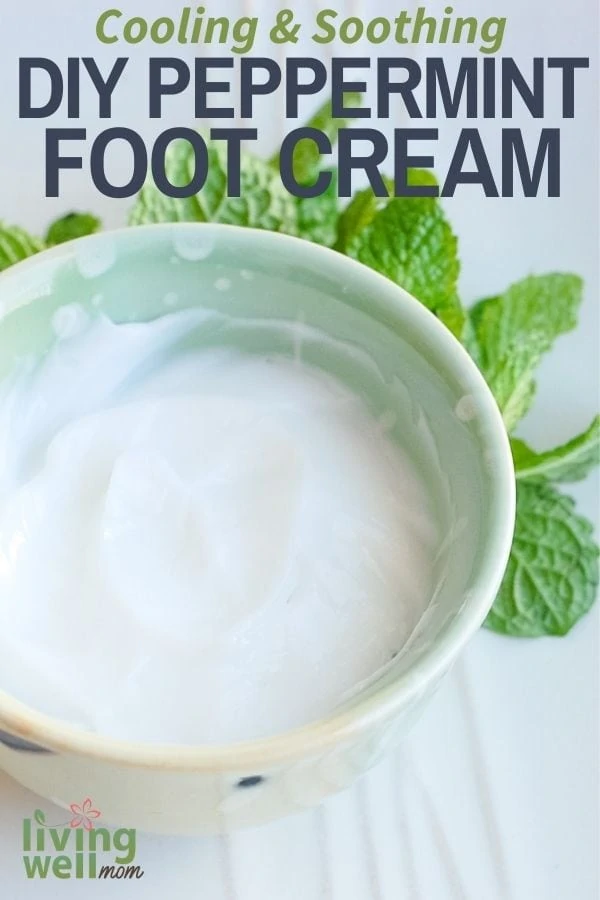 homemade peppermint foot cream