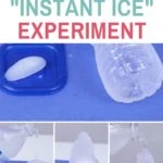 easy diy instant ice experiment for kids photo collage