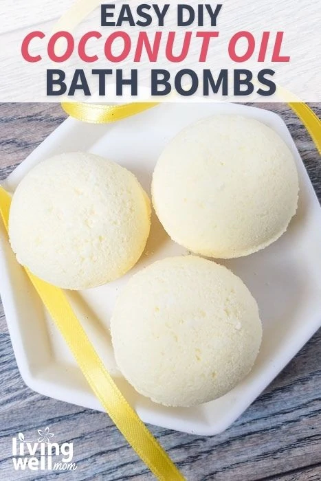 bath bombs with a yellow ribbon