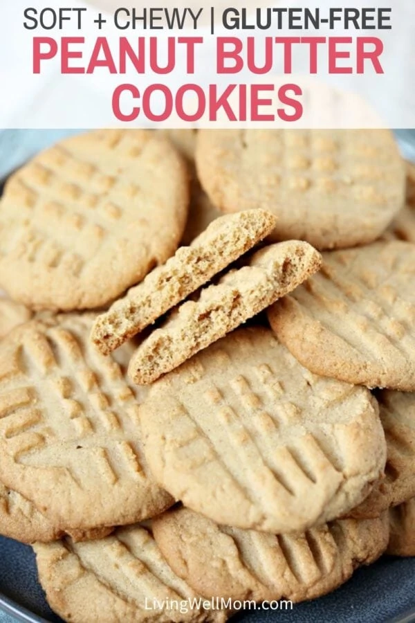 Pinterest graphic for GF peanut butter cookies